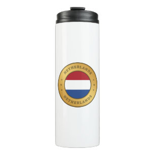 Niederländische Flagge Thermosbecher