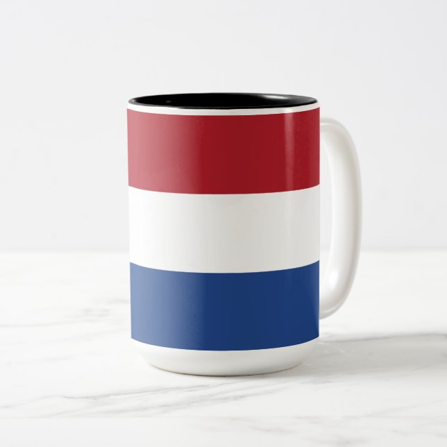 Niederländische Flagge Zweifarbige Tasse (VorderseiteRechts)