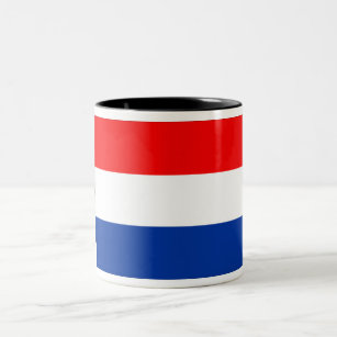 Niederländische Flagge Zweifarbige Tasse