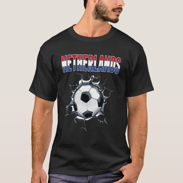 Niederländische Fußballfans - Niederländischer Fuß T-Shirt (Vorderseite)