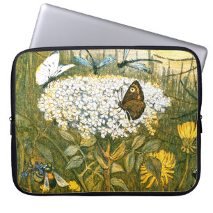 Niederländische Jugendstil-Wildblumen, Schmetterli Laptopschutzhülle