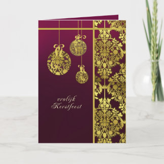 niederländische Karte der frohen Weihnachten,