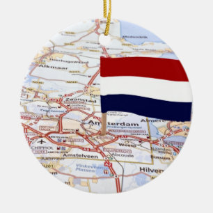Niederländische Karte und die niederländische Keramik Ornament
