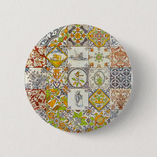 Niederländische Keramikfliesen Button