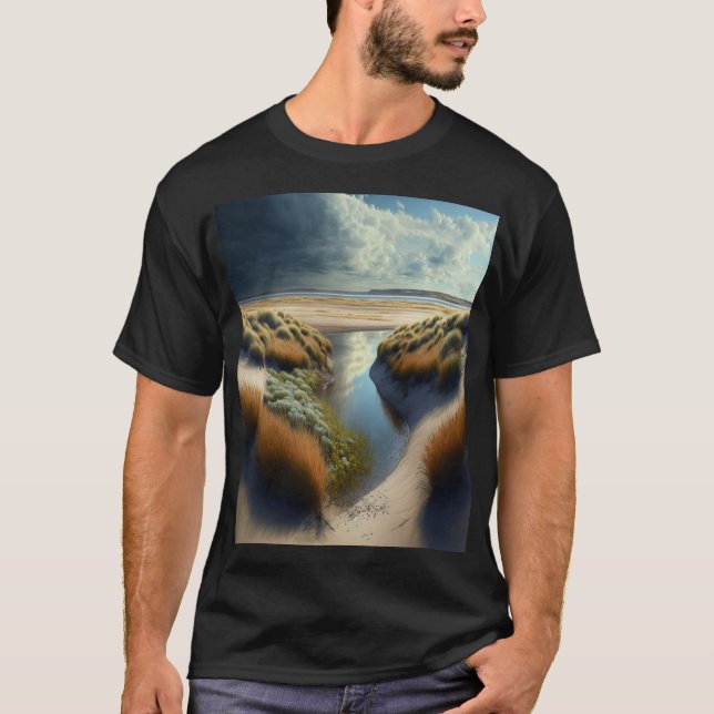 Niederländische Küstendünen T-Shirt (Vorderseite)