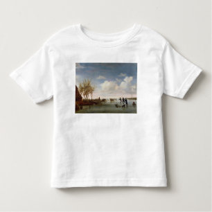 Niederländische Landschaft mit Skatern Kleinkind T-shirt