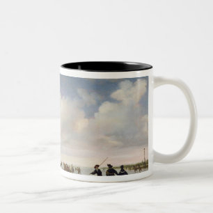 Niederländische Landschaft mit Skatern Zweifarbige Tasse