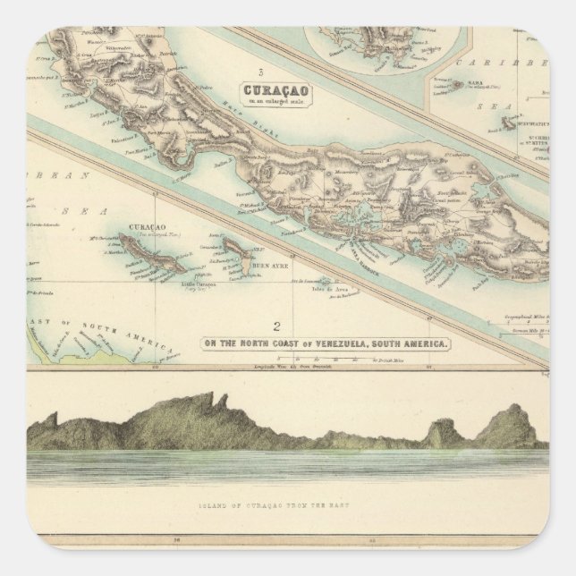 Niederländische Possessions Quadratischer Aufkleber (Vorderseite)