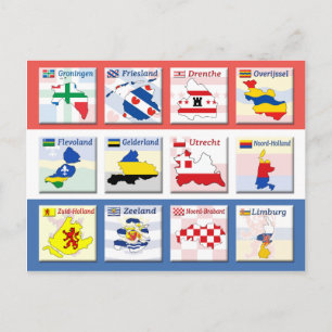 Niederländische Provinzen Postkarte