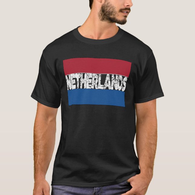 Niederländische Roots Niederländische Flagge Niede T-Shirt (Vorderseite)