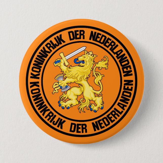 Niederländische RundEmblem Button (Vorderseite)
