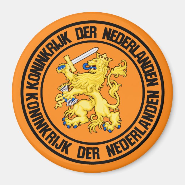 Niederländische RundEmblem Magnet (Vorne)