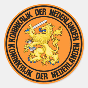 Niederländische RundEmblem Runder Aufkleber