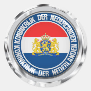 Niederländische RundEmblem Runder Aufkleber