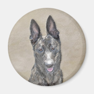 Niederländische Schäferhund-Malerei - Süße origine Magnet