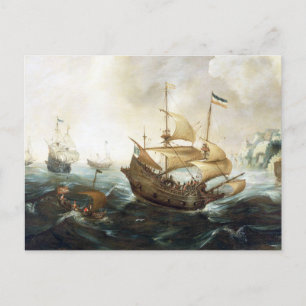 Niederländische Schiffe in den 1600ern Postkarte