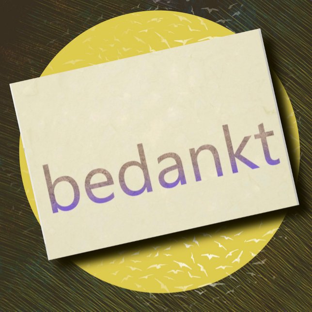 Niederländische Sprache Dankeskarte (Von Creator hochgeladen)