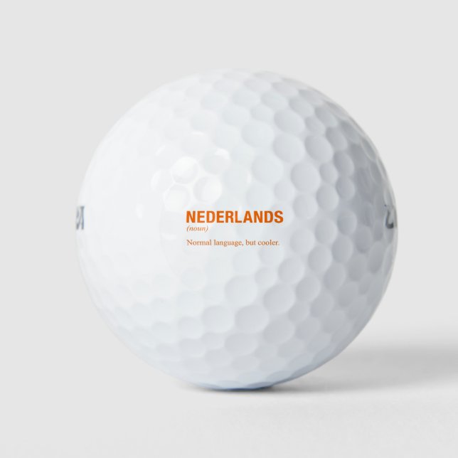 NIEDERLÄNDISCHE Sprache Golfball (Vorderseite)