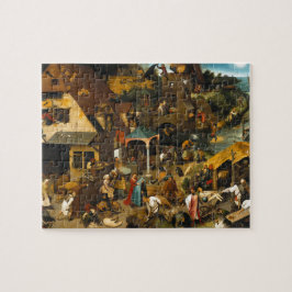 Niederländische Sprichwörter durch Pieter Bruegel Puzzle