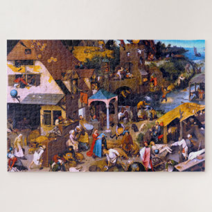 niederländische Sprichwörter, Pieter Bruegel der Ä Puzzle