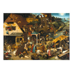 Niederländische Sprichwörter von Pieter Bruegel de Fotodruck