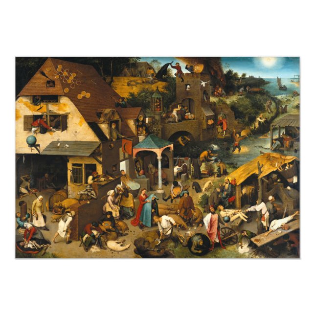 Niederländische Sprichwörter von Pieter Bruegel de Fotodruck (Vorne)