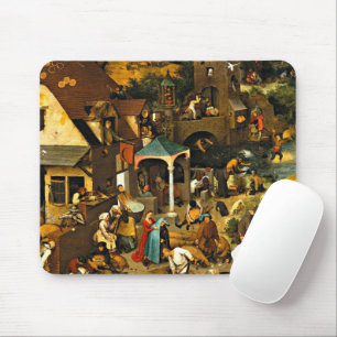 Niederländische Sprichwörter, von Pieter Bruegel, Mousepad