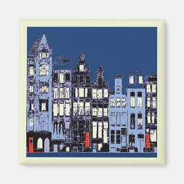 Niederländische Stadt nachts Magnet