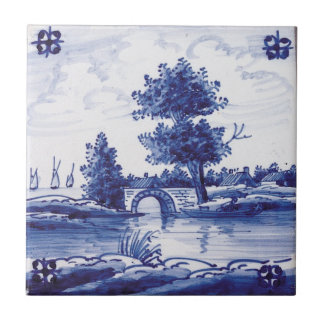Niederländische traditionelle blaue Fliese