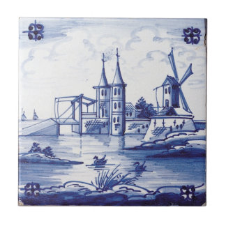 Niederländische traditionelle blaue Fliese