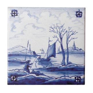 Niederländische traditionelle blaue Fliese