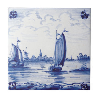Niederländische traditionelle blaue Fliese