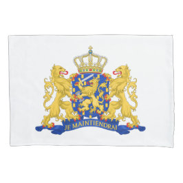 Niederländische Wappen auf weißem Grund Kissenbezug
