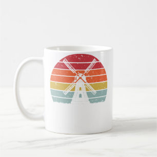 Niederländische Windmühle bei Sonnenuntergang Kaffeetasse