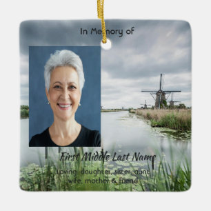 Niederländische Windmühle Holland Andenken Keramikornament