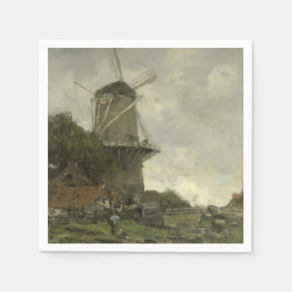 Niederländische Windmühle, Jacob Maris Serviette
