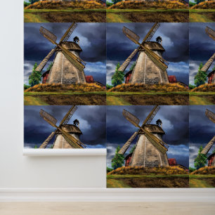 Niederländische Windmühle Tapete