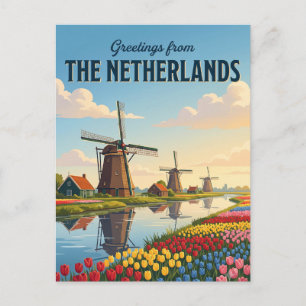 Niederländische Windmühlen Niederlande Postkarte