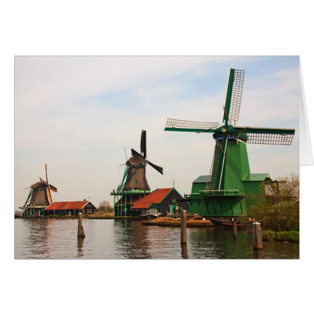 Niederländische Windmühlen, Zaanse Schans. (Vorderseite (Horizontal))