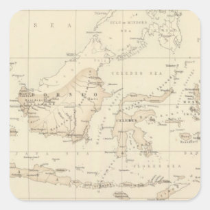 Niederländischer Besitz im indischen Archipel Quadratischer Aufkleber