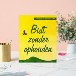 Niederländischer Bibelverse über das Gebet Motivie Acrylschild