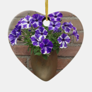 Niederländischer Clog mit Lila blauem weißem Viole Keramik Ornament