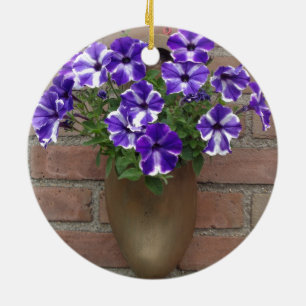 Niederländischer Clog mit Lila blauem weißem Viole Keramikornament
