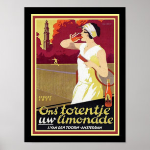 Niederländischer Deko Lemonade Ad Poster 12 x 16