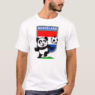 Niederländischer Fußball-Panda (helle Shirts) T-Shirt