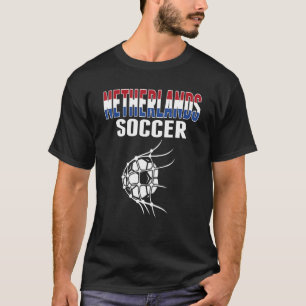 Niederländischer Fußballball im Netz T-Shirt