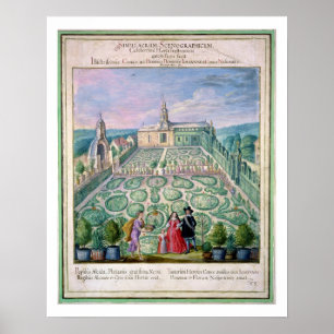 Niederländischer Garten, 1650 (w/c auf Papier) Poster