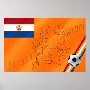 Niederländischer Löwe-Hup HollandHup Flagge Poster