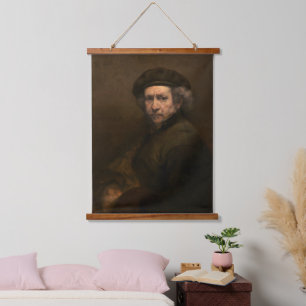 Niederländischer Maler Rembrandt Goldenes Zeitalte Wandteppich Mit Holzrahmen