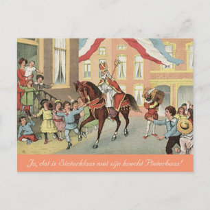 Niederländischer Sinterklaas und Schwarzer Piet Vi Postkarte